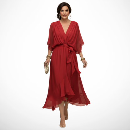 Sfumato | Vestido de Chifón con Escote en V