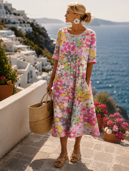 Leonor | Vestido midi floral ligero y fluido