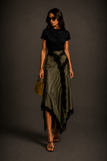 REINA|VESTIDO CON ENCAJE