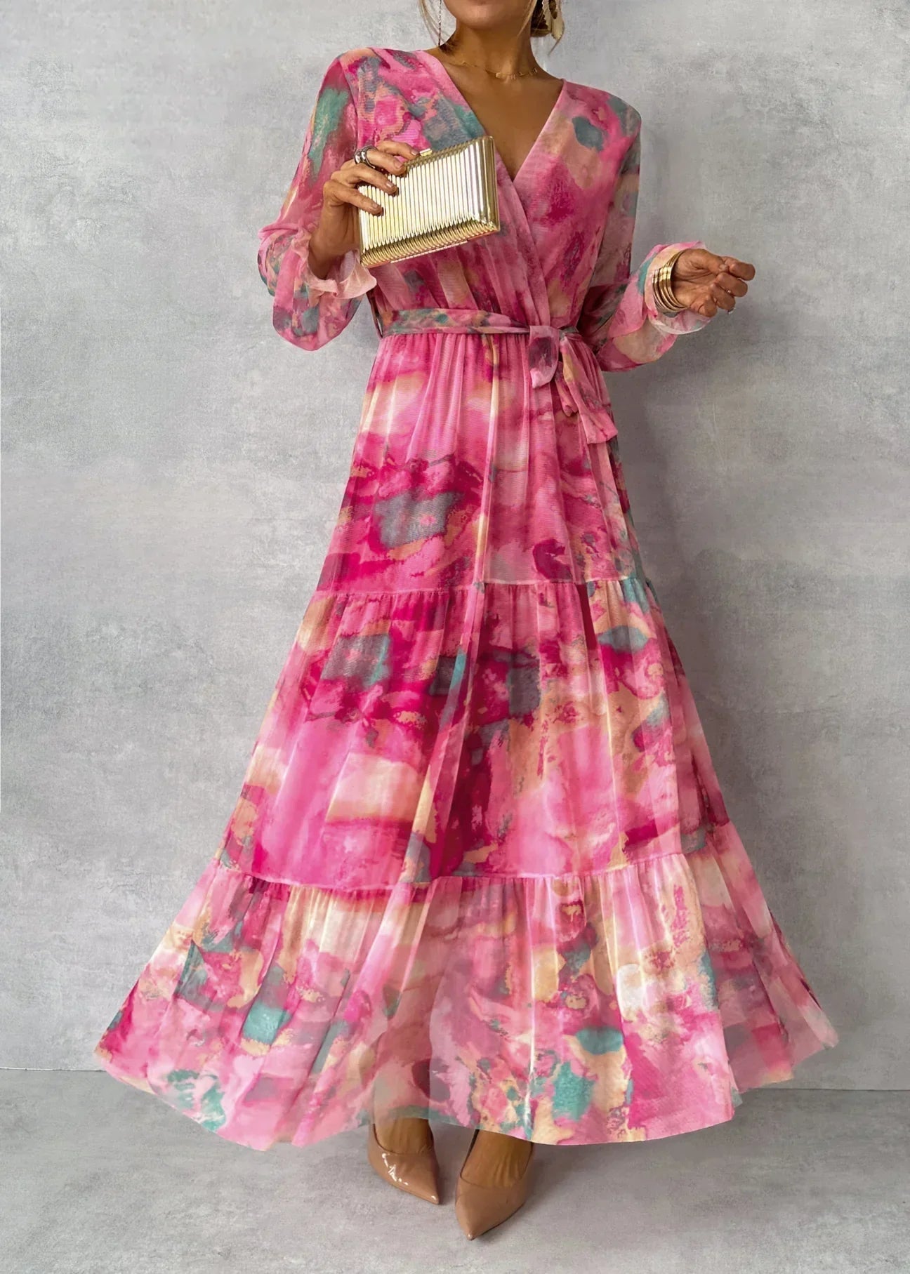 Hazel | Vestido cruzado con estampado floral