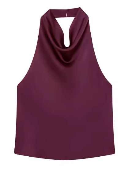 Top Satinado Halter – Sexy & Elegante