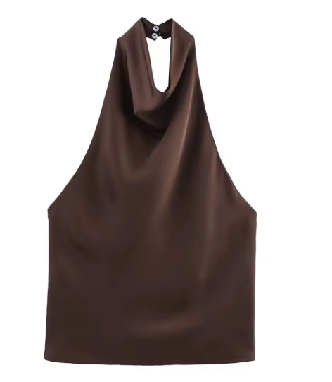 Top Satinado Halter – Sexy & Elegante