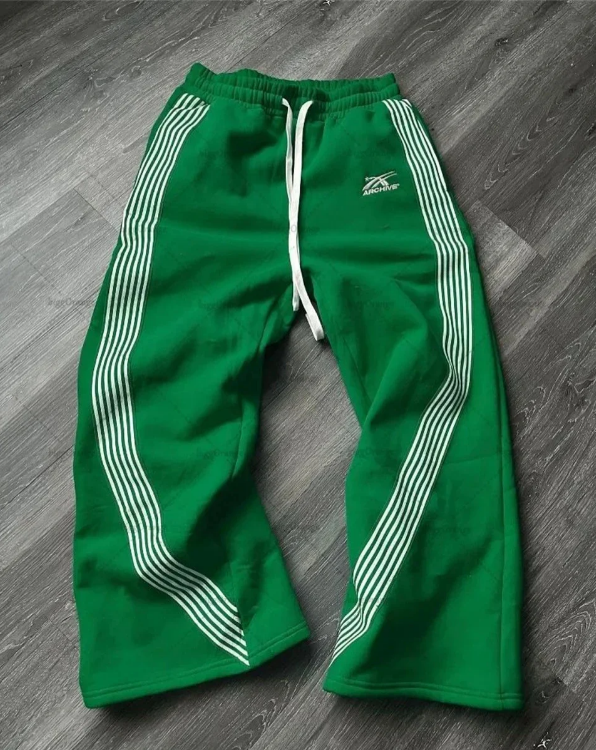 Pantalón Track Nova Drip – Jogger Wide Leg con Rayas Laterales