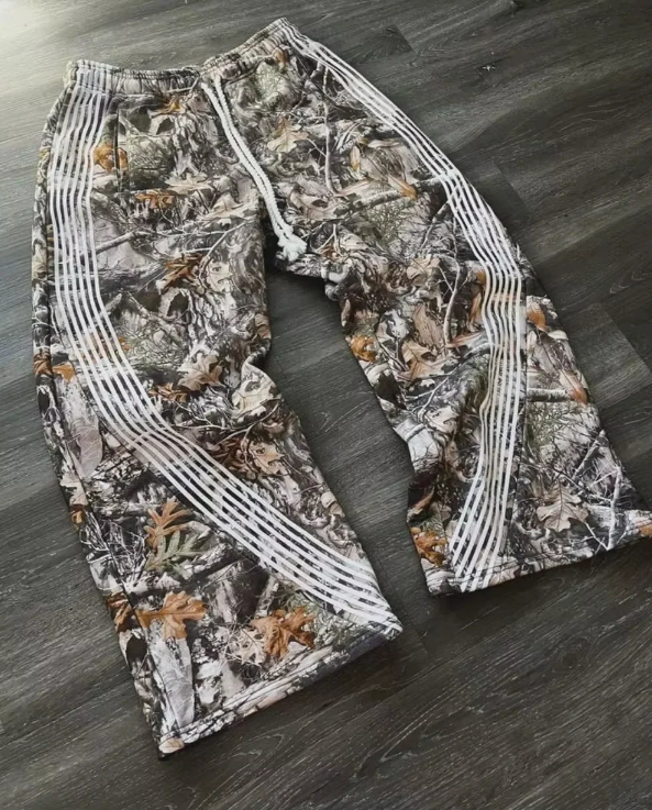 Pantalón Track Nova Drip – Jogger Wide Leg con Rayas Laterales