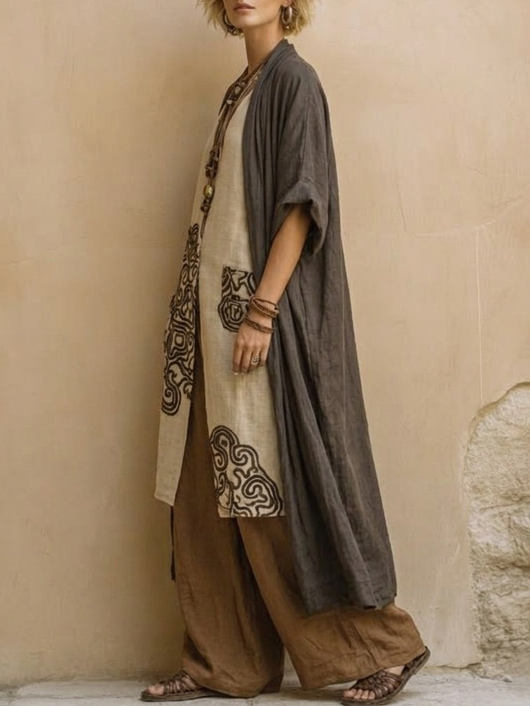 Valentina | Conjunto Boho Largo Bordado