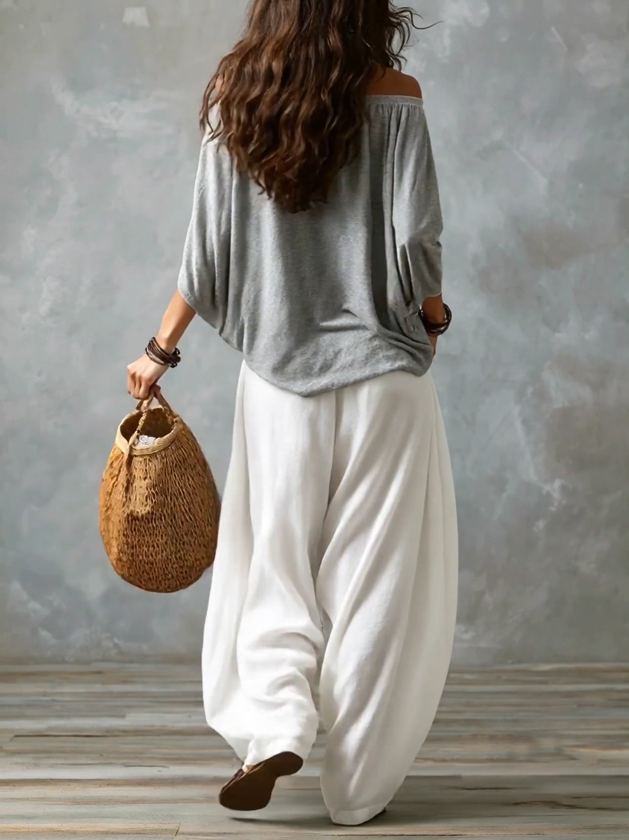 Isabella | Conjunto Boho Fluido con Pantalón Farol