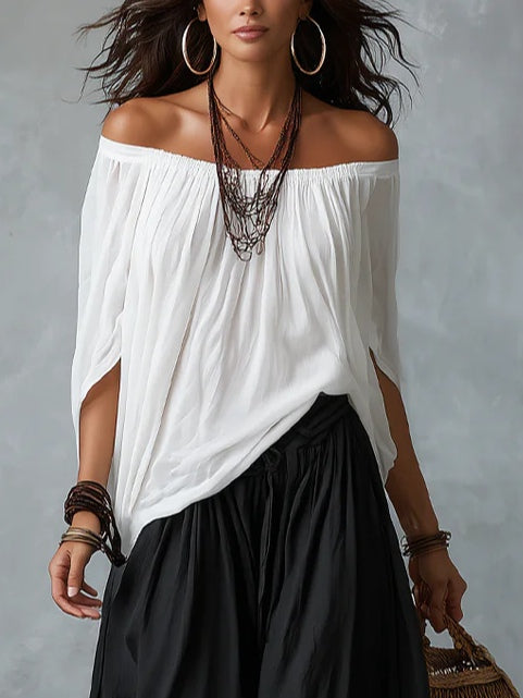 Isabella | Conjunto Boho Fluido con Pantalón Farol
