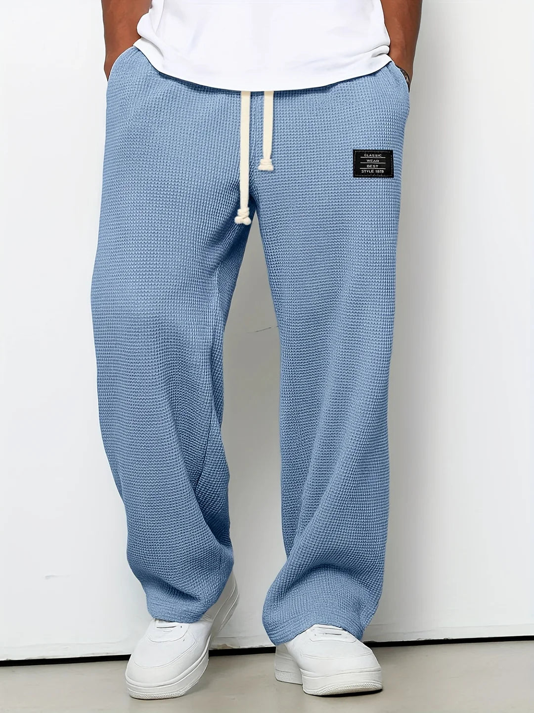 Pantalón Relax Nova Drip – Jogger Wide Leg Texturizado con Cordón