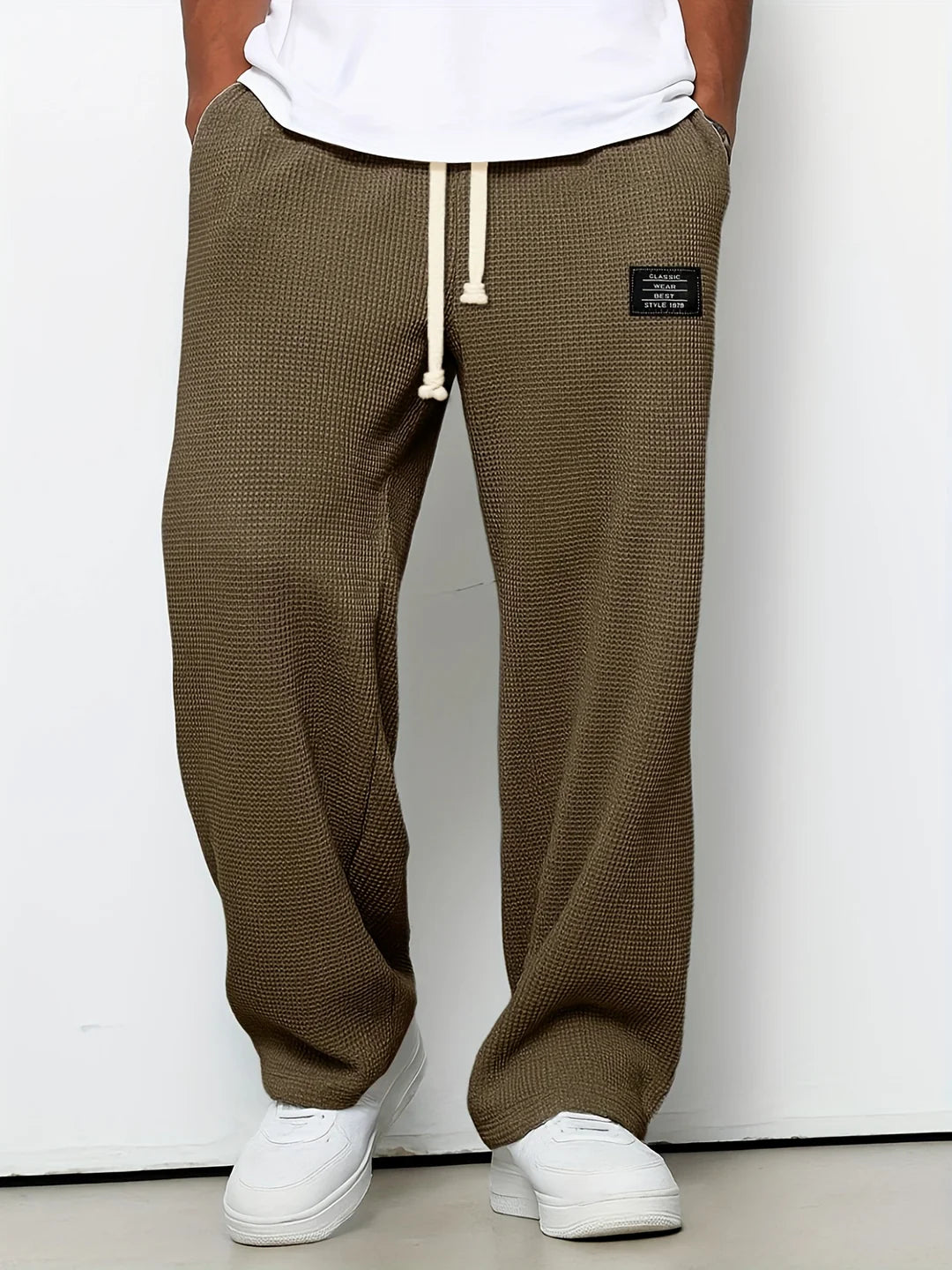 Pantalón Relax Nova Drip – Jogger Wide Leg Texturizado con Cordón