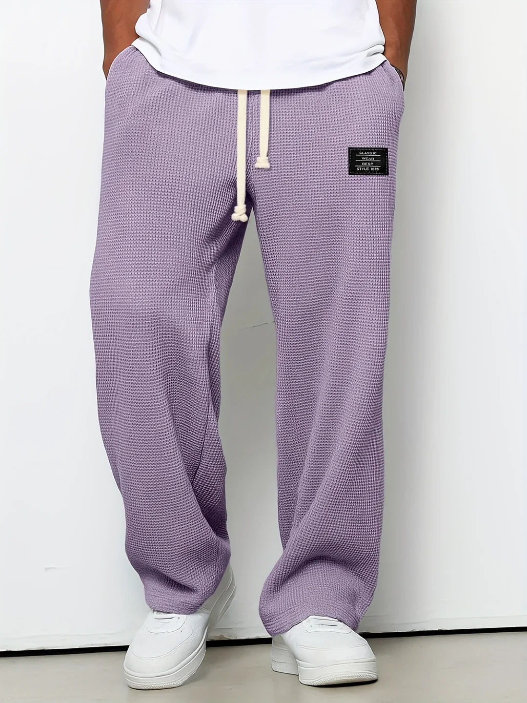 Pantalón Relax Nova Drip – Jogger Wide Leg Texturizado con Cordón