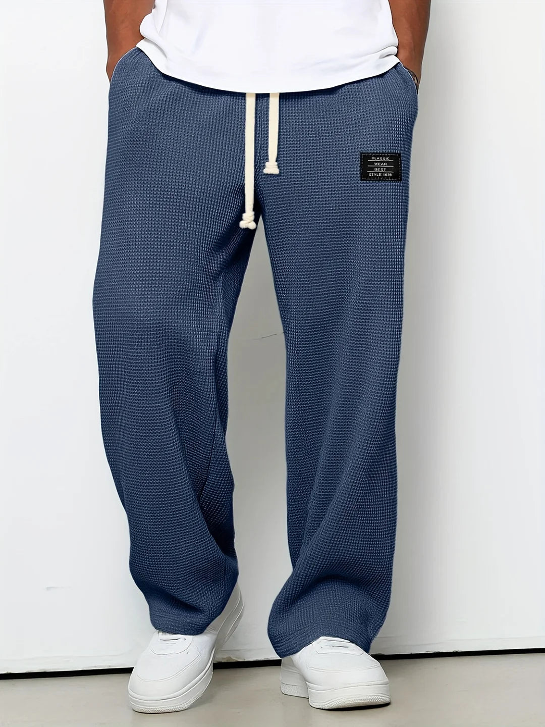 Pantalón Relax Nova Drip – Jogger Wide Leg Texturizado con Cordón