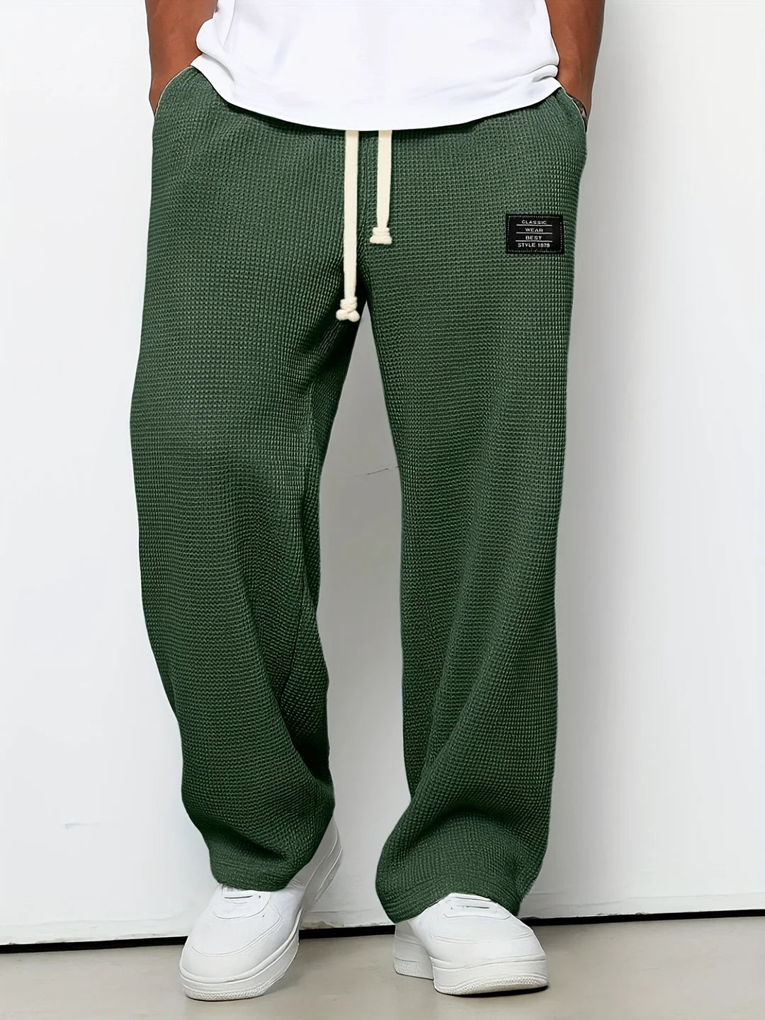 Pantalón Relax Nova Drip – Jogger Wide Leg Texturizado con Cordón