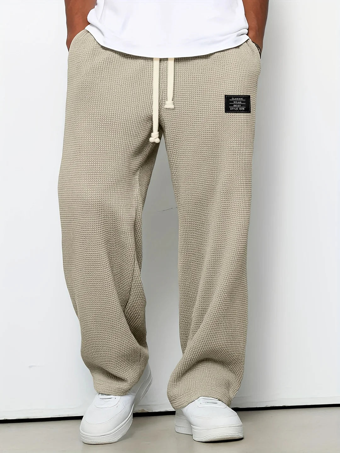 Pantalón Relax Nova Drip – Jogger Wide Leg Texturizado con Cordón