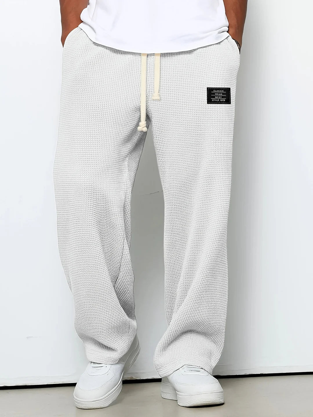 Pantalón Relax Nova Drip – Jogger Wide Leg Texturizado con Cordón