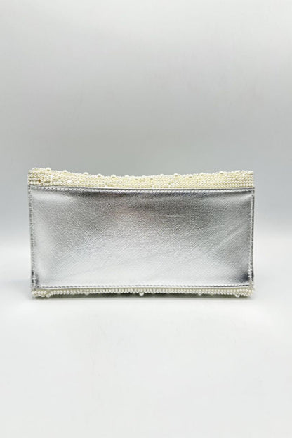 Bolso Clutch Mireya con perlas